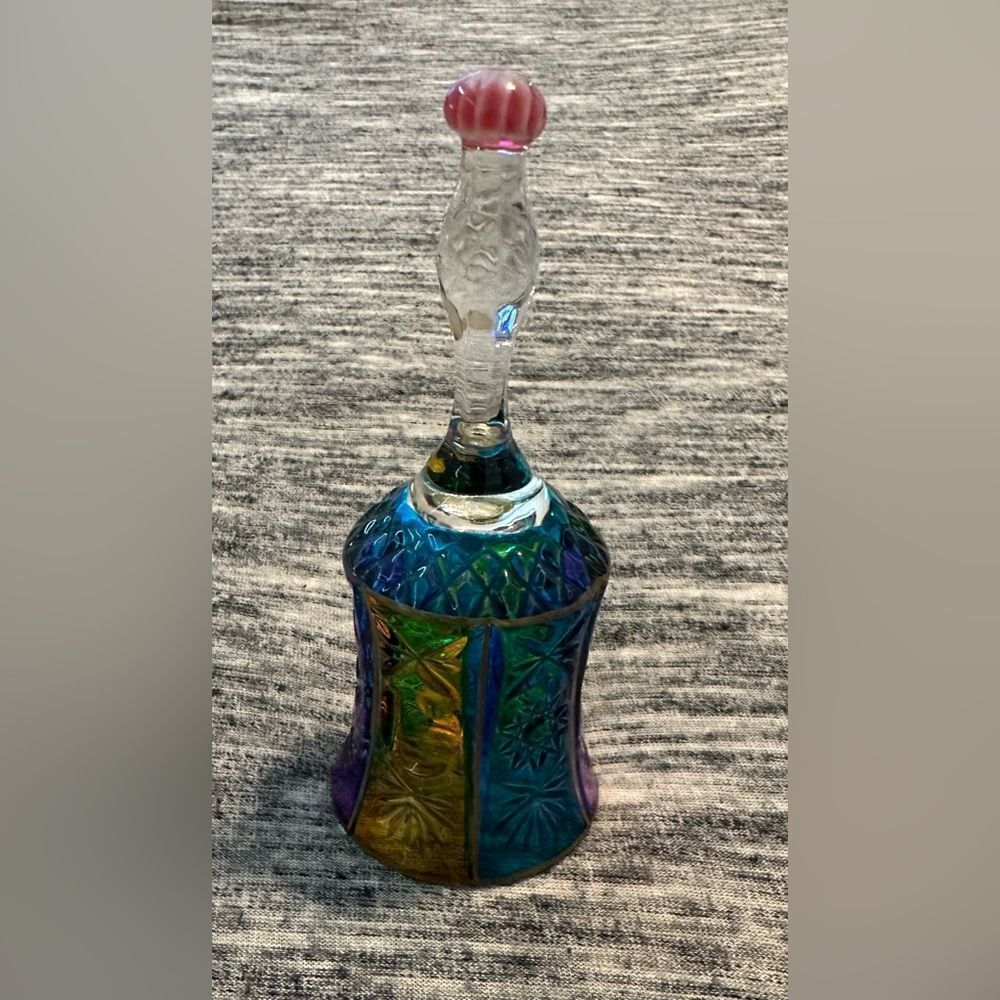 Vintage Hand Painted MURANO Glass Venezia Bell 4.8" tall x 2.1" in diameter - Picture 4 of 8